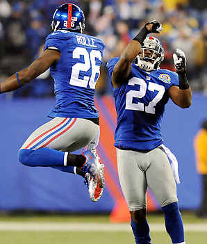 Stevie Brown (27) has been a godsend for a Giants team that needed someone to step up in an injury-depleted secondary.